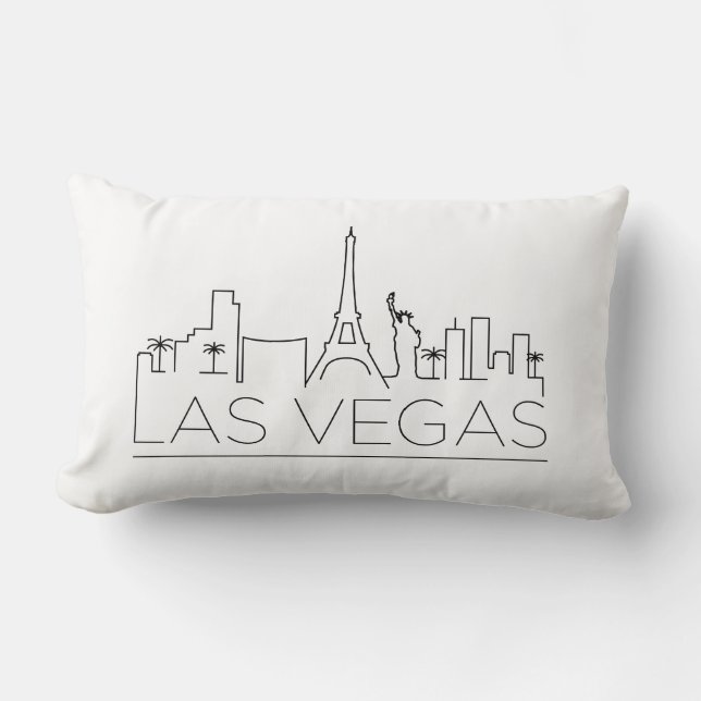 Coussin Rectangle Skyline Las Vegas (Recto)