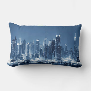 Coussin Rectangle Skyline Nuit Panoramique New York City