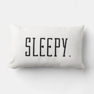 Coussin Rectangle Sleepy. Typographie