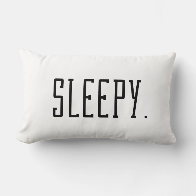Coussin Rectangle Sleepy. Typographie (Recto)