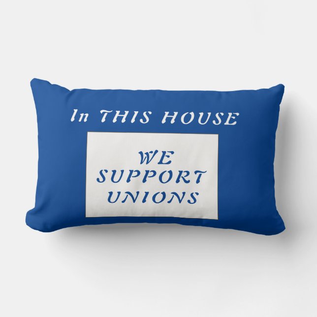 Coussin Rectangle slogan de l'Union (Recto)