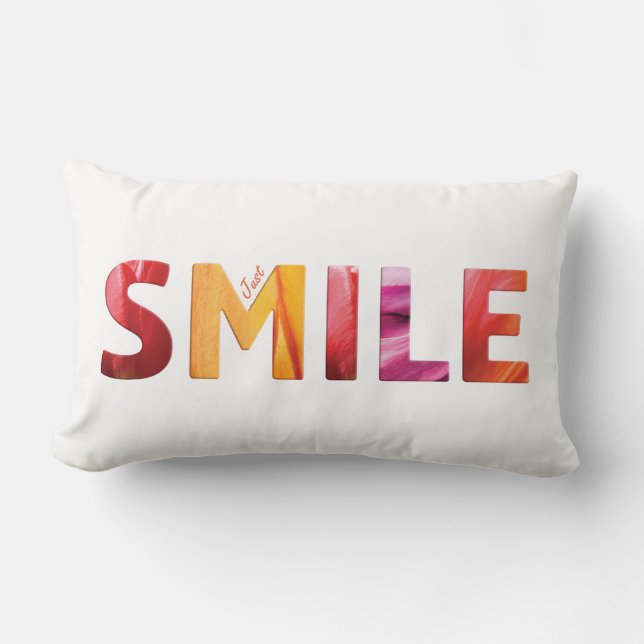 Coussin Rectangle Smile Happy Citation 04 (Recto)