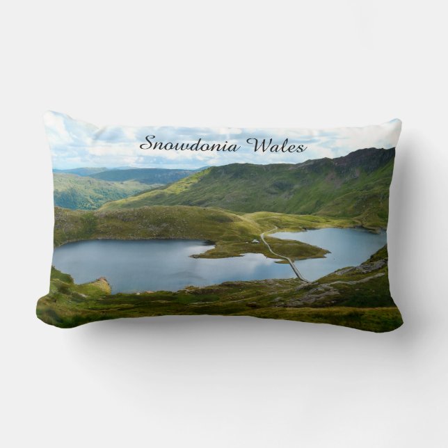 Coussin Rectangle Snowdonia Pays de Galles. (Recto)