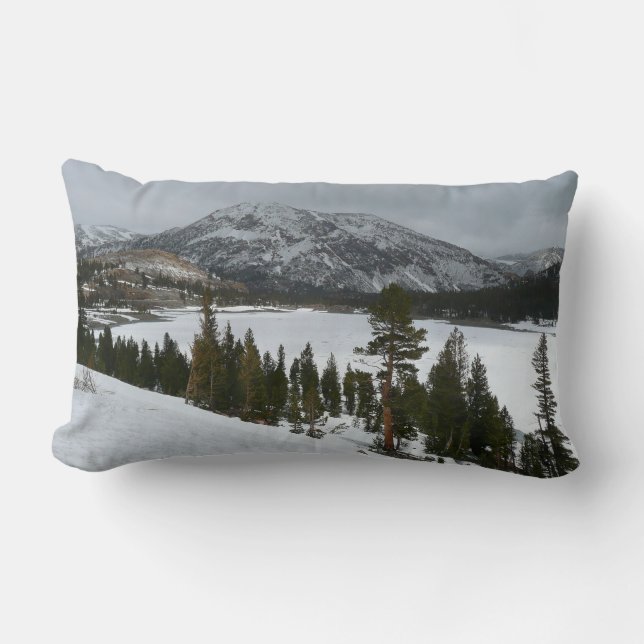 Coussin Rectangle Snowy Ellery Lake California Paysage hivernal (Recto)