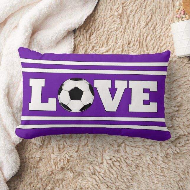Coussin Rectangle Soccer AMOUR Couleurs Personnalisées Joueur sporti (Couverture)