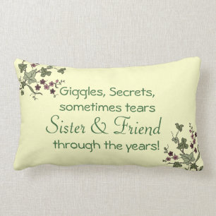 Coussin Rectangle Soeur et ami