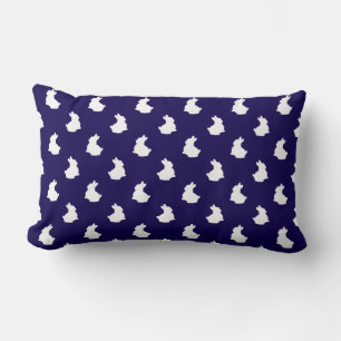 Coussin Rectangle Soft Bunny Silhouette Pépinière Accent