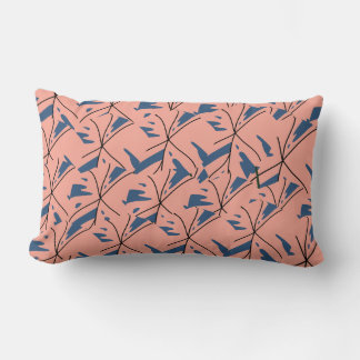 Coussin Rectangle  - Soft Pink & Nav