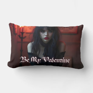 Coussin Rectangle Sois ma Saint Valentin en romance noire