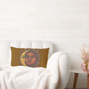 Coussin Rectangle Soleil rétrograde et lune