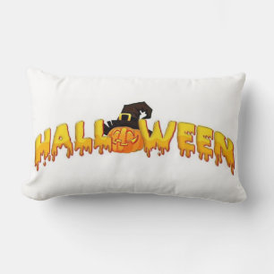 Coussin Rectangle Sorcière citrouille d'Halloween