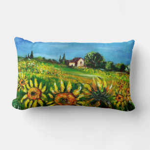 COUSSIN RECTANGLE SOUFFRANCES ET CAMPAGNE EN TOSCANE