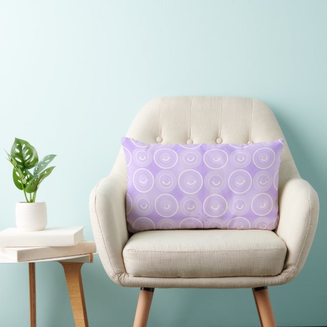 Coussin Rectangle Sourires amicaux Lilac (Chaise)