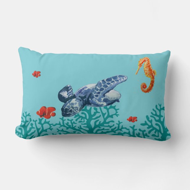 Coussin Rectangle Sous l'océan (Recto)