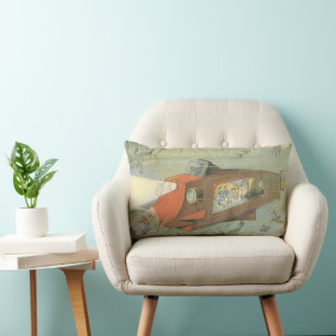 Coussin Rectangle Sous-marin Steampunk de science-fiction vintage en
