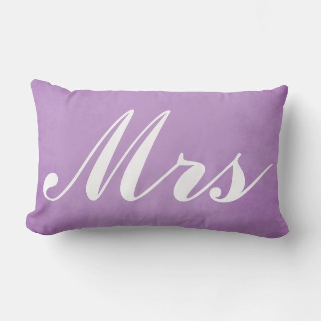 Coussin Rectangle Souvenir Mariage M. et Mme Purple Parchment (Recto)