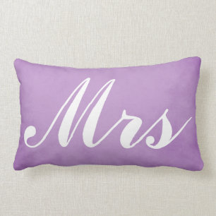 Coussin Rectangle Souvenir Mariage M. et Mme Purple Parchment
