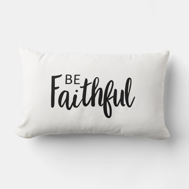 Coussin Rectangle Soyez fidèle Evangile Graphique Foi Art Christian  (Recto)