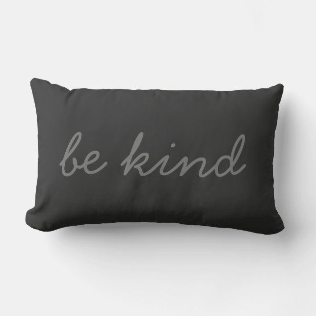 Coussin Rectangle Soyez inspirant Citation moderne Noir et gris (Recto)