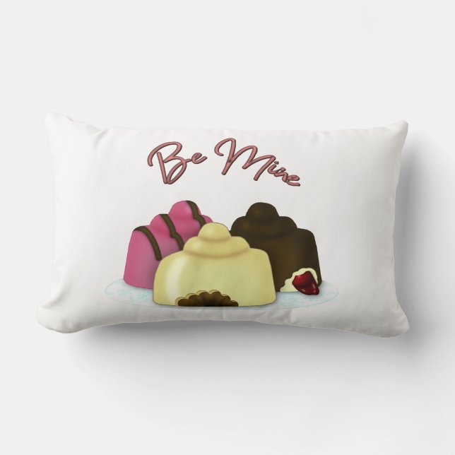 Coussin Rectangle Soyez le bonbon de la Saint-Valentin (Recto)