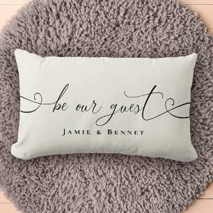 Coussin Rectangle Soyez notre invité Texte Personnalisé Moderne Desi