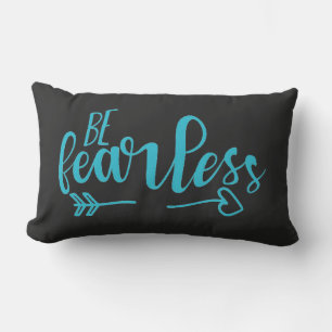 Coussin Rectangle Soyez sans crainte Citation Motivationnelle Turquo