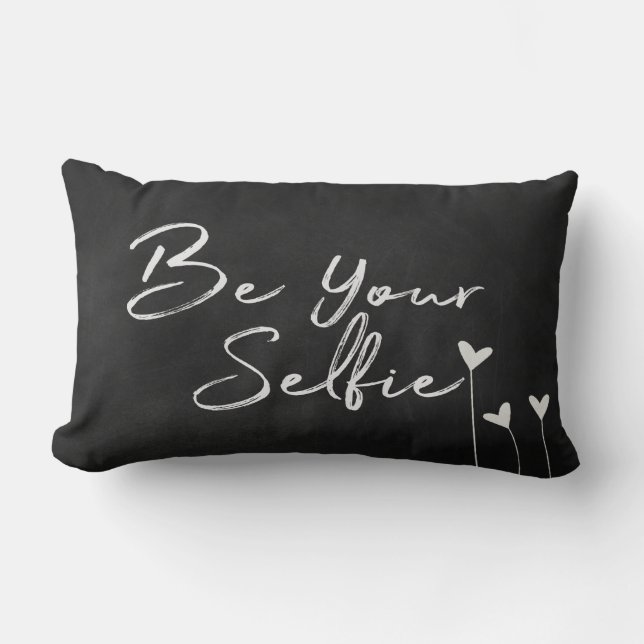 Coussin Rectangle Soyez votre texte Selfie sur le tableau de bord (Recto)