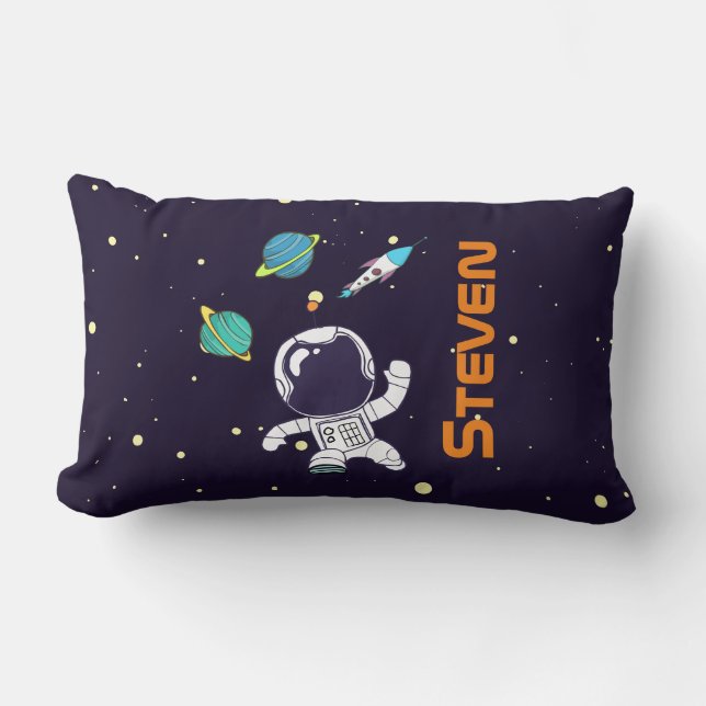 Coussin Rectangle Spaceman Explorant L'Espace (Recto)