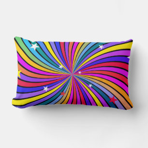 Coussin Rectangle Spirales colorées d'art