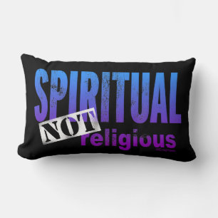 Coussin Rectangle Spirituel, pas religieux - Drôle cadeau Yoga Noir