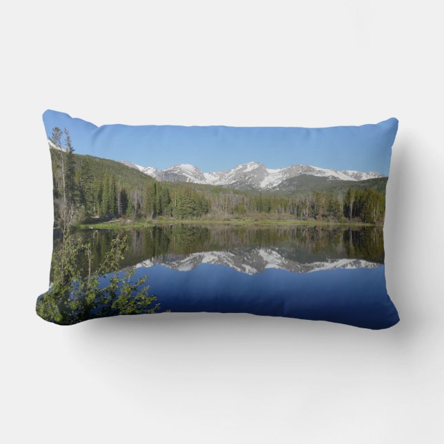 Coussin Rectangle Sprague Lake I au parc national Rocky Mountain (Recto)