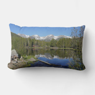 Coussin Rectangle Sprague Lake II au Parc national de Rocky Mountain