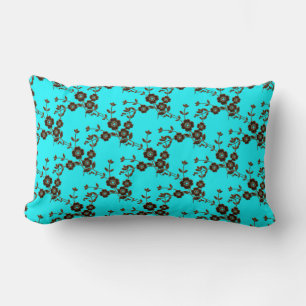 Coussin Rectangle Spray Floral, Robins Oeuf-Brown-LUMBAR LAIT PILLOW