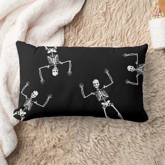 Coussin Rectangle Squelettes drôles et effrayants Halloween  (Couverture)