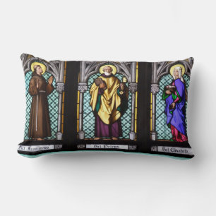 Coussin Rectangle St. Francis, St. Peter et St. Elizabeth Religieux