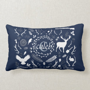 Coussin Rectangle Stat personnalisée de naissance de crèche de bébé