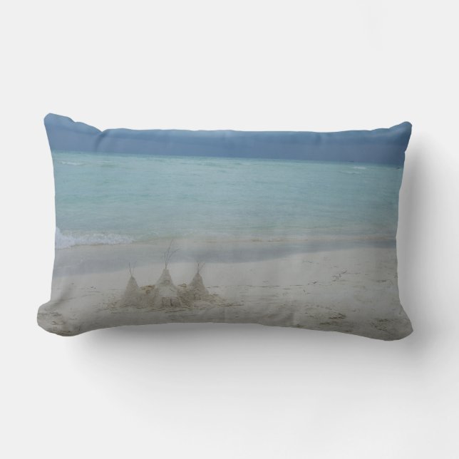 Coussin Rectangle Stormy Sandcastle Beach Landscape (Recto)