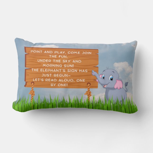 Coussin Rectangle Storytime Safari (Recto)