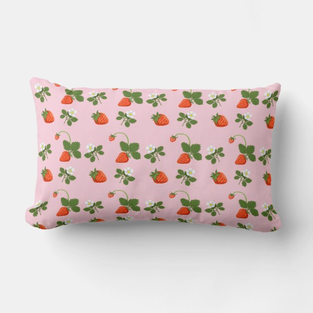 Coussin Rectangle Strawberries (Recto)