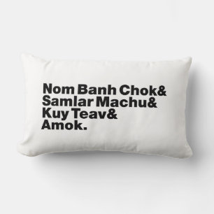 Coussin Rectangle Street Food cambodgien / khmer