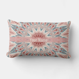 Coussin Rectangle Striking moderne Kaleidoscope Mandala Nom fractal