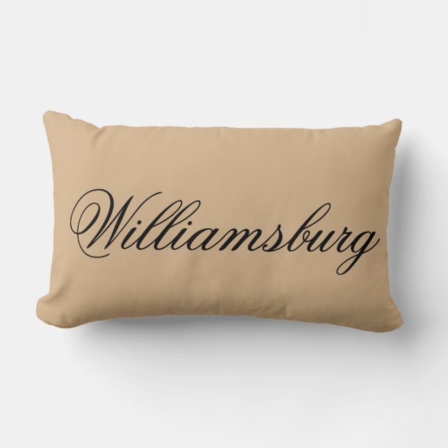 Coussin Rectangle Style colonial bronzage de Williamsburg (Recto)