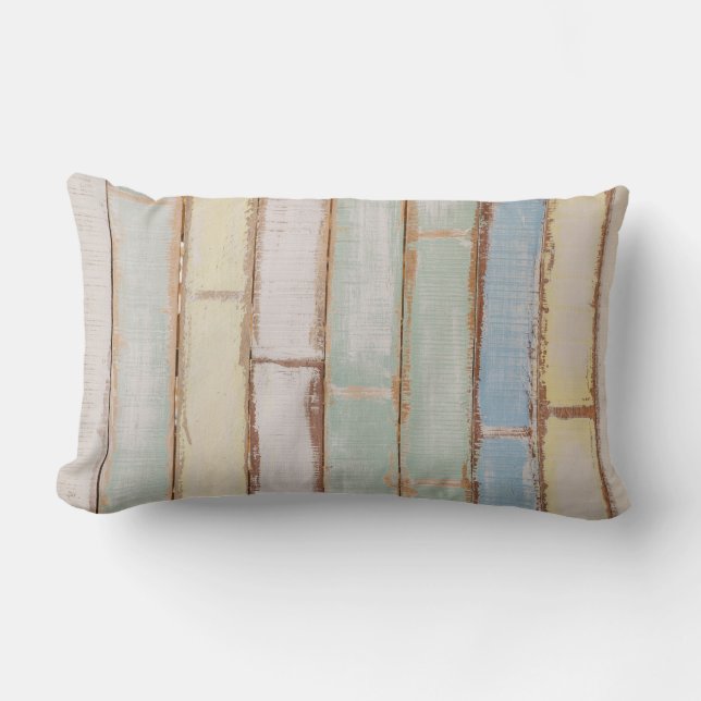 Coussin Rectangle Style en bois multicolore (Recto)