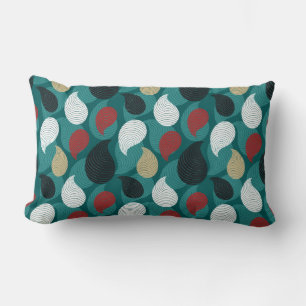 Coussin Rectangle Style rétro dans une spirale de couleurs attrayant