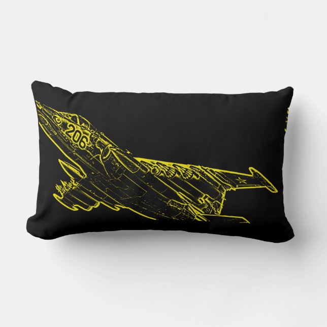 Coussin Rectangle SU 25 Grach Soviet Frogfoot Plane Croquis (Recto)