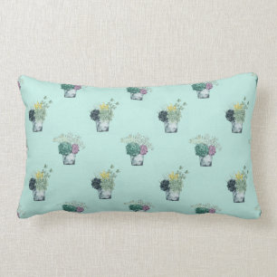 Coussin Rectangle Succulents de la collection   de bonheur de plante