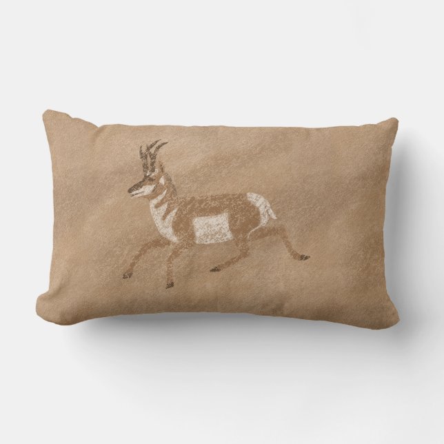 Coussin Rectangle Sud-Ouest Pronghorn Running Antelope (Recto)