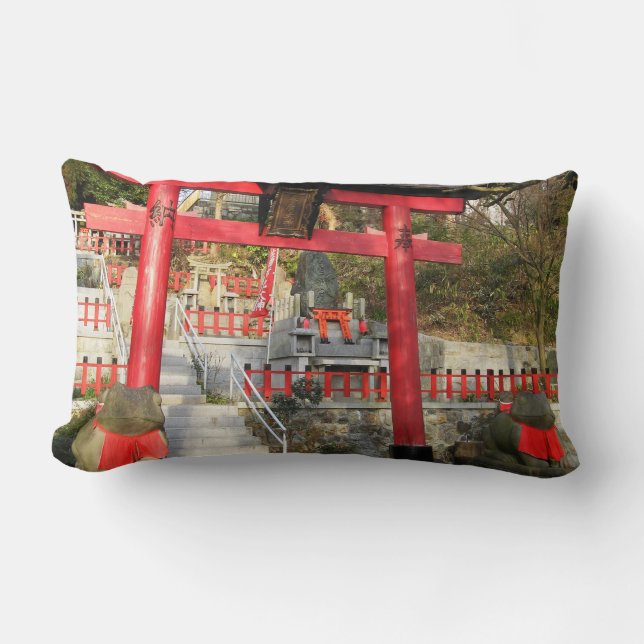 Coussin Rectangle Suehiro Ogami Sanctuaire (Fortune Frog Shrine) (Recto)