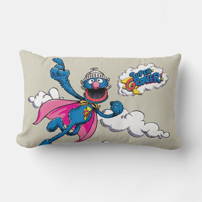 Coussin Rectangle Super Grover vintage (Recto)