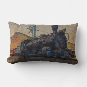 Coussin Rectangle Sur la voie - Train à vapeur Vintage